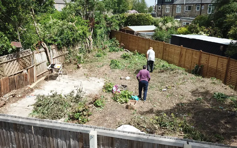 Backland development with ground investigation