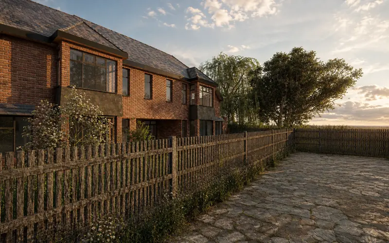 Two new houses on a garage site